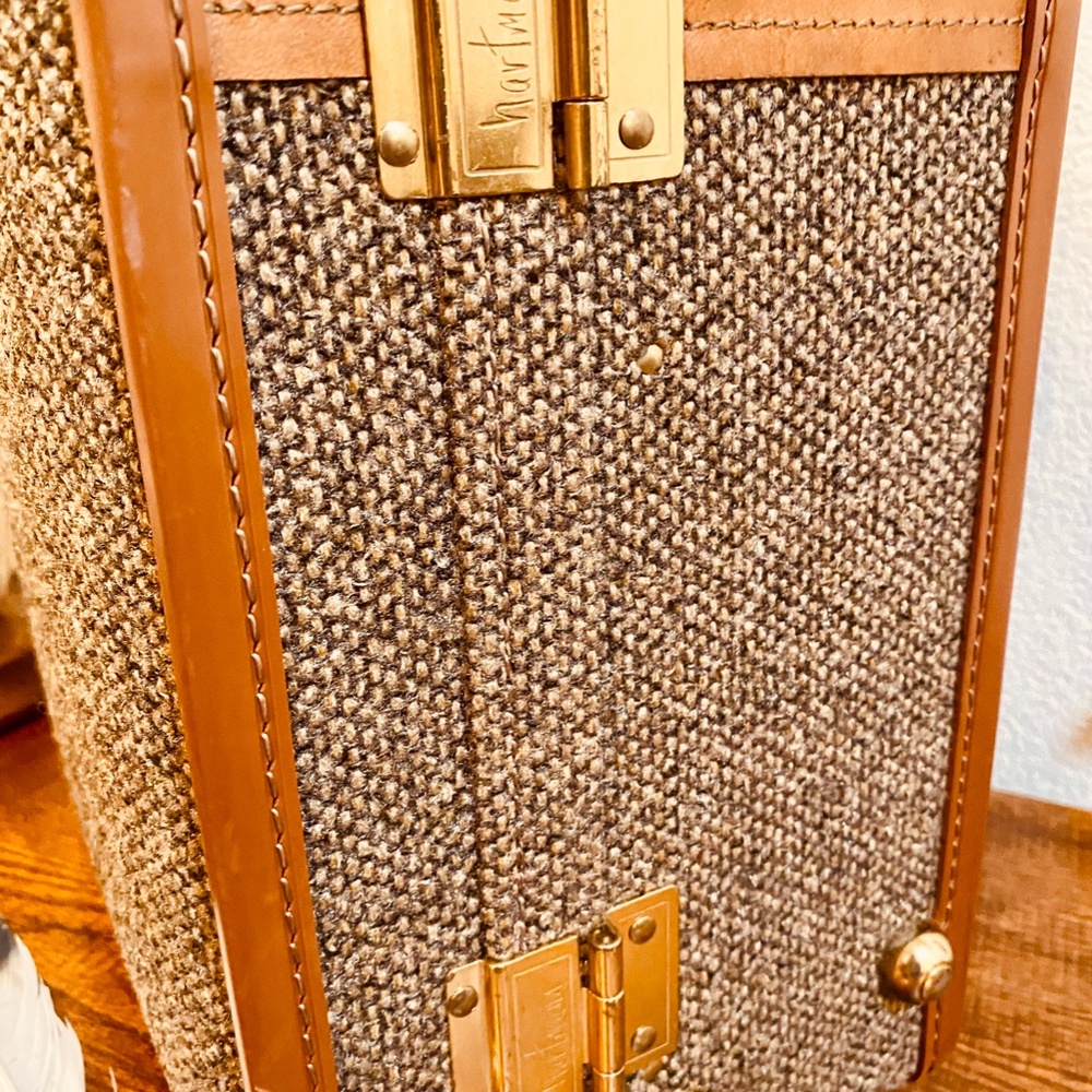 Vintage Hartmann Belting Leather and Tweed Suitcase/Overnight Bag/Luggage - EUC - Picture 12 of 15